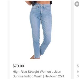 Revtown High-Rise Straight Jeans